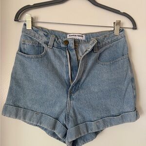 American Apparel Light Blue Jean Shorts